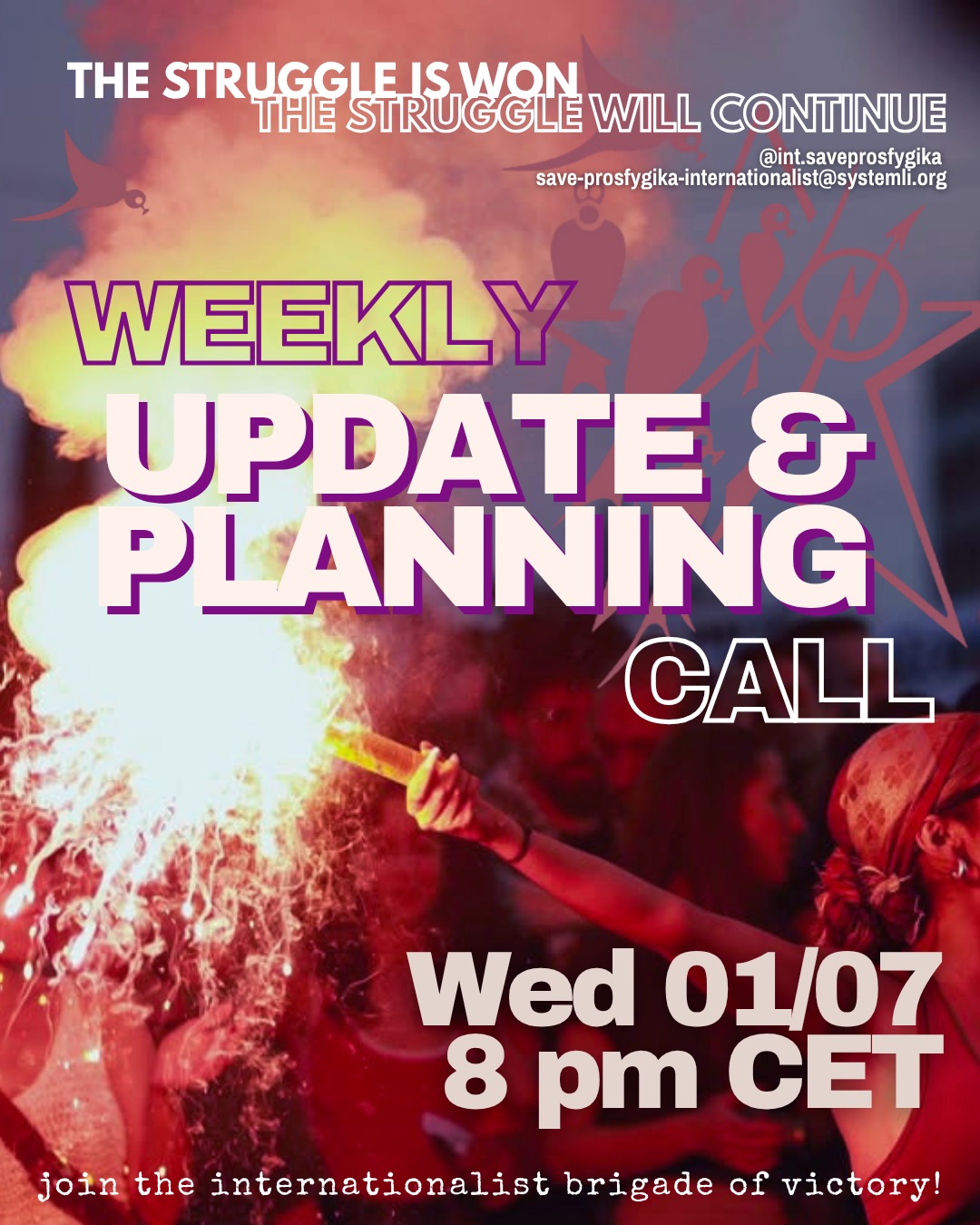 INVITATION TO WEEKLY UPDATE AND PLANNING CALL