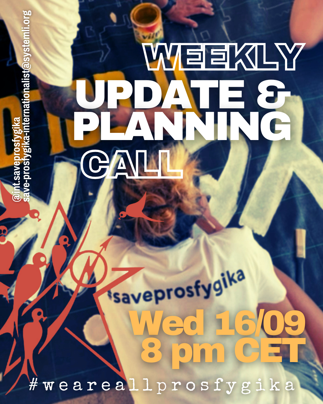 INVITATION TO WEEKLY UPDATE AND PLANNING CALL